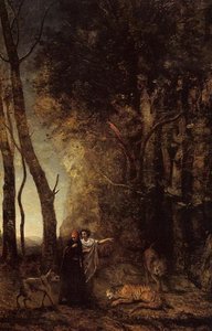 Dante And Virgil — Jean-baptiste-camille Corot, Barbizon School Landscape
