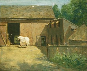 New England Barnyard — Julian Alden Weir