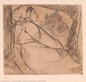 Gleaner Resting with a Sheaf of Flax