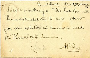 Krakatoa At The Royal Society Soirée — Herbert Malcolm Rix