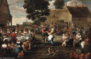 A Peasant's Feast In The Village Square