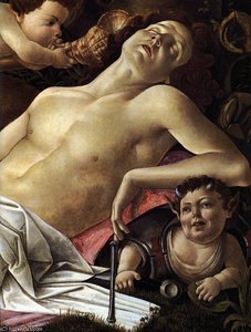 Allegory - Venus And Mars (detail) — Sandro Botticelli, Early Renaissance