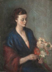 Lady With A Posy — Georges Van Houten