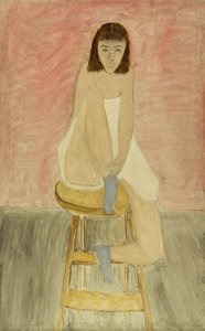 Girl Seated On A Stool — Milton Avery