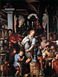 An Alchemist's Laboratory — Johannes Stradanus (jan Van Der Straet)