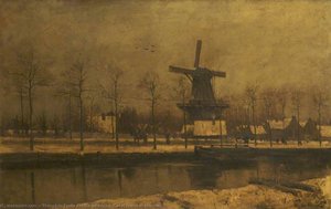 Canal Scene At Haarlem — Théophile De Bock