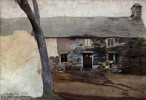 Cottages at Llanllyfni, North Wales,