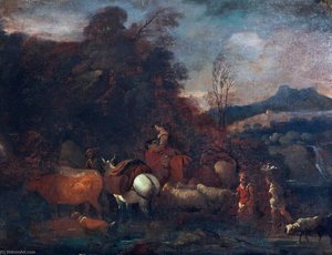 Pastoral Scene — Dirck Van Den Bergen