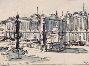 La Place De La Concorde Vue De La Terrace Des Tuileries, Paris — Herman Armour Webster