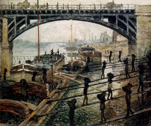 Unloading Coal — Claude Monet, Impressionism