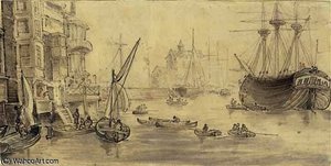 The Thames At Limehouse — Thomas Rowlandson