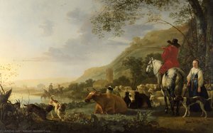 A Hilly Landscape With Figures — Aelbert Jacobsz Cuyp