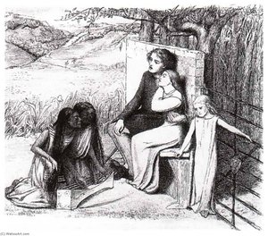 Lovers Listening To Music — Elizabeth Siddal