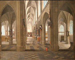 Interior of the Notre Dame Cathedral in Anvers