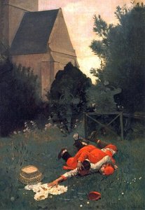 Scramble For The Lunch — Jehan Georges Vibert