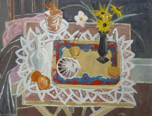 Still Life With Shells And Flowers (studio Window, Still Life) — Sir William George Gillies, Other