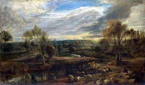 A Landscape With A Shepherd And His Flock — Peter Paul Rubens