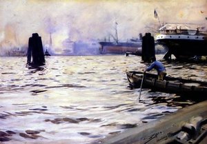 Hamburg Harbour — Anders Leonard Zorn