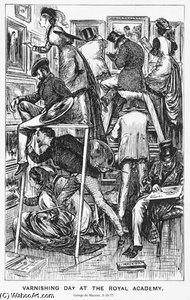 Varnishing Day At The Royal Academy - — George Louis Palmella Busson Du Maurier