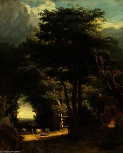 Landscape With Frenchay Church In The Distance — William James Müller, Romanticism