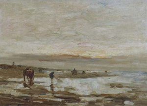 On The Beach At Sunset — Evert Pieters