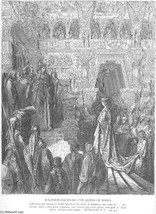 Solomon Receives The Queen Of Sheba — Paul Gustave Doré, Romantic Realism