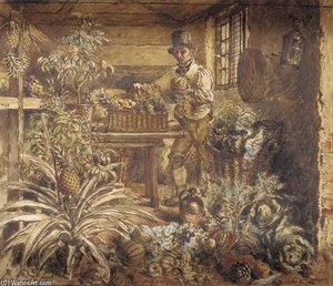 A Gardener In His Potting Shed — William Henry Hunt