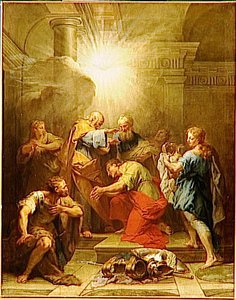 Ananie Imposant Les Mains A Saint Paul — Jean-bernard Restout, Neoclassicism