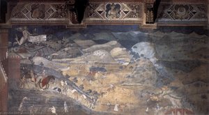 The Effects Of Good Government In The Countryside (detail) — Ambrogio Lorenzetti