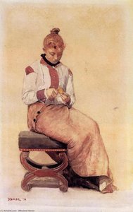 Woman Peeling A Lemon — Winslow Homer