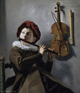 Boy Playing The Flute — Judith Jans Leyster