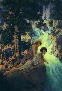 Waterfall — Maxfield Parrish