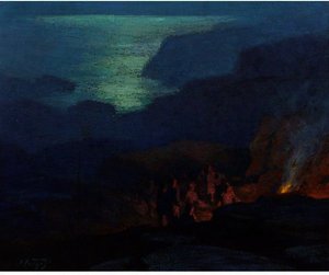 Moonlight Campers — Edward Henry Potthast