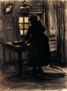 Woman Cutting Bread — Vincent Willem Van Gogh, Realism