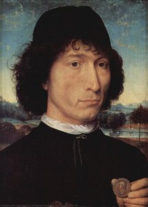 Portrait Of A Man Holding A Coin Of The Emperor Nero — Memling, Hans