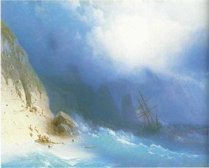 The Shipwreck Near Rocks — Ivan Konstantinovich Aivazovsky