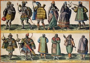 North American Indians, Indian And Oriental Costumes — Abraham De Bruyn, Ethnographic Illustration