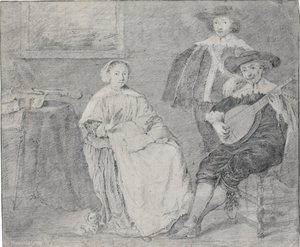 Interior with a musical company