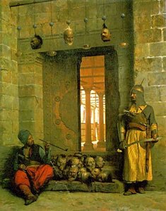 Heads Of The Rebel Beys At The Mosque Of El Hasanein, Cairo — Jean-léon Gérôme, Academicism