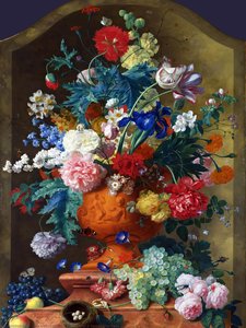 Flowers in a Terracotta Vase