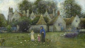 View Of Kelmscott Manor — Marie Spartali Stillman