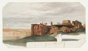 Substructure Of The Palace Of Septimus Severus, Palatine — Edward Lear