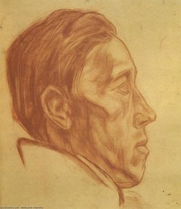 Portrait Of A Man In Profile — Aleksandr Deyneka, Socialist Realism
