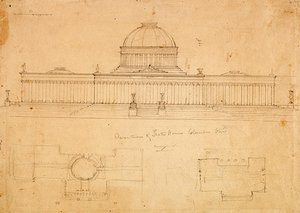 Elevation Of State House — Thomas Cole