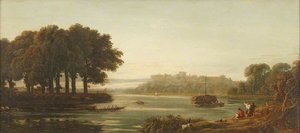 View Of Windsor Castle From The River — John Varley I (the Older)