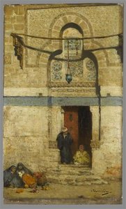 Porte Du Tombeau De Mourad Bey Au Caire — Narcisse Berchère