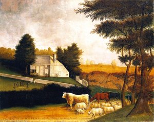 Grave Of William Penn At Jordans In England — Edward Hicks, Folk Art