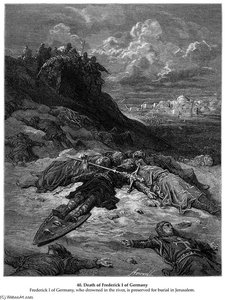 Death Of Frederick I Of Germany — Paul Gustave Doré, Romanticism