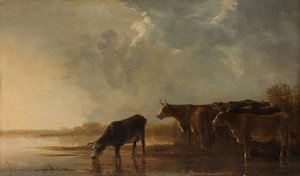 River Landscape With Cows, Aelbert Cuyp, C. 1645 - C. 1650 — Aelbert Jacobsz Cuyp