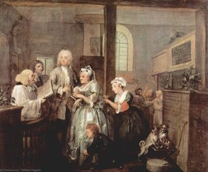 Marriage — William Hogarth, Rococo